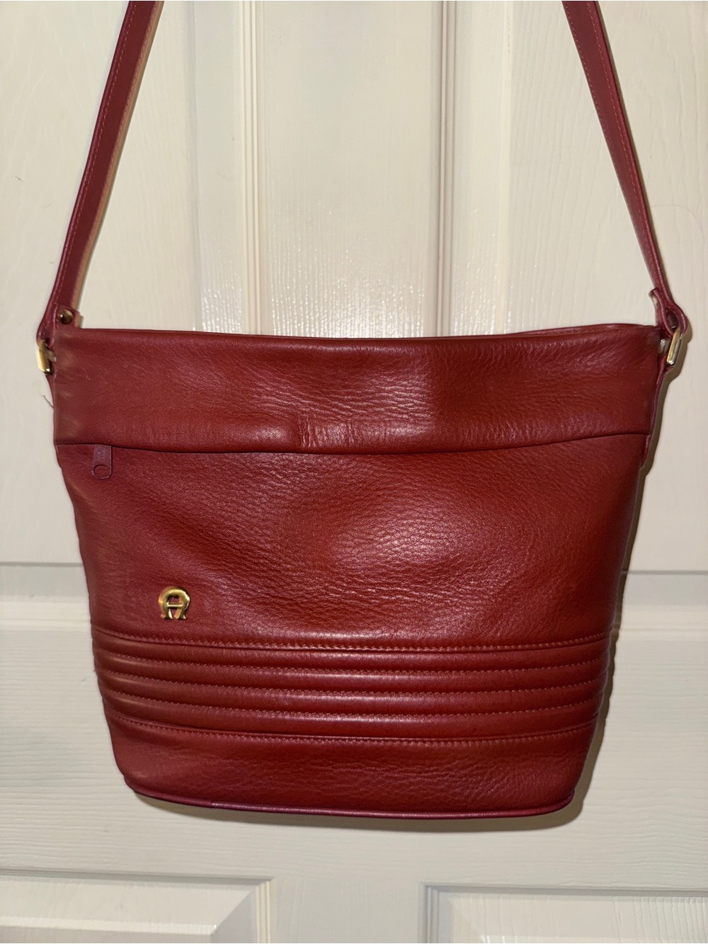 Vintage Etienne Aigner Brown Leather Crossbody Bag made in Korea